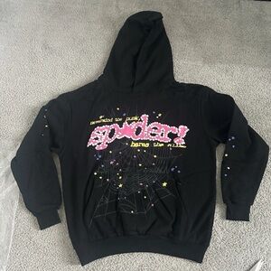 Black And Pink V2 Sp5der Hoodie